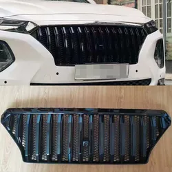 Car Racing Grille For Hyundai Santa Fe Santafe 2018 2019 2020 Car Front Grills ABS Black Radiator Bumper Mask Mesh Cover