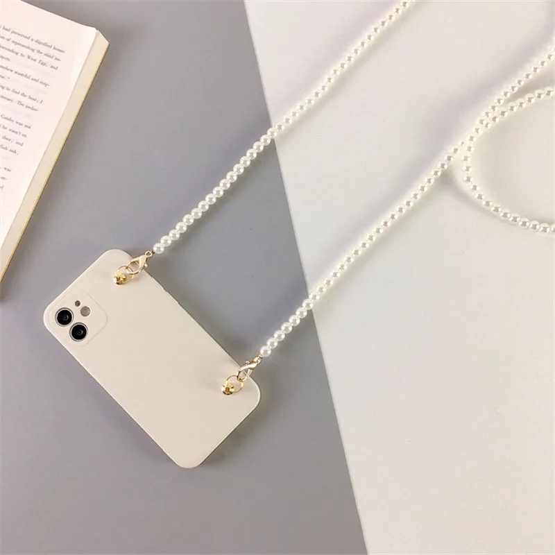 Crossbody Pearl Strap Case for OPPO Find X5 Lite X3 X6 Pro Realme 11 10 C55 C53 C35 Reno 8 7 6 5 Bracelet Lanyard Necklace Cover image 4