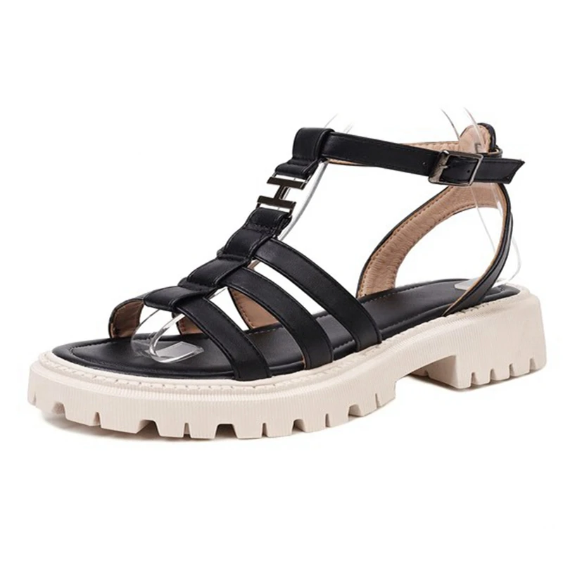 BLXQPYT New Arrival 2022 buty na sandały kobiety moda letnie dziewczyny lub studenci wysokie obcasy z wystającym palcem Casual Big Size 32-43 9-10