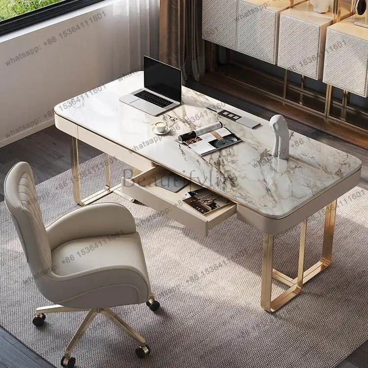 

Slate desk light luxury modern high-end home high-end desk