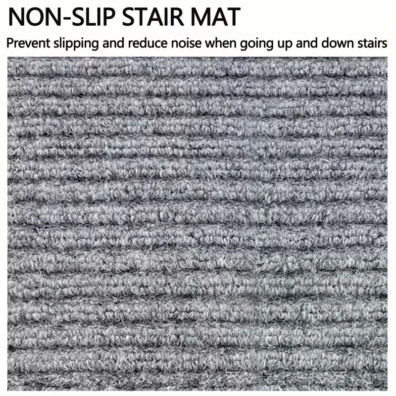 1PC 20x80cm Stair Mats Carpet Strips Treads Non Slip Washable Rug Outdoor Polyester (Polyester) For Wooden Steps Pads Stairs Tap view 3