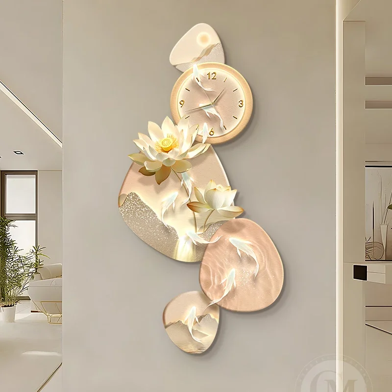 Replica Mechanism Wall Clocks Luxury Interior Modern Aesthetic Bedrooms Wall Watch Show Silent Minimalist Wanduhr Home Decor