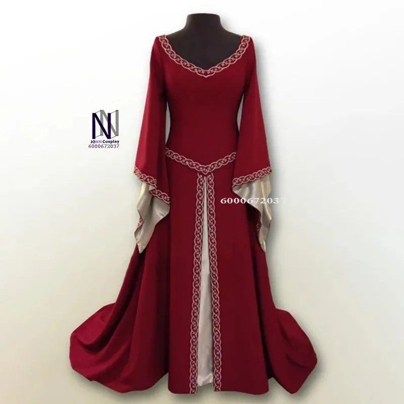 CyWomen의 빈티지 중세 르네상스 코스프레 드레스 - 코르셋 허리, 맥시 길이, 할로윈에 적합