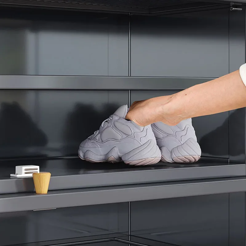 Multi-Tier Shoe Rack With Shelves Dustproof Space-Saving Entryway Organizer Compact Apartment Home Storage Cabinet