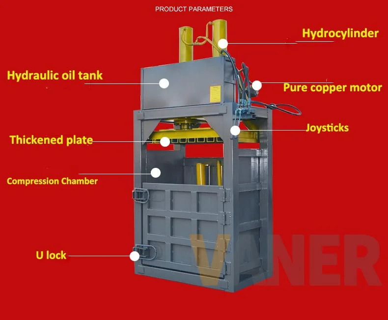 Top quality and cheap hydraulic scrap metal baler V-S311 for sale aluminum scrap baler baling machine for metal