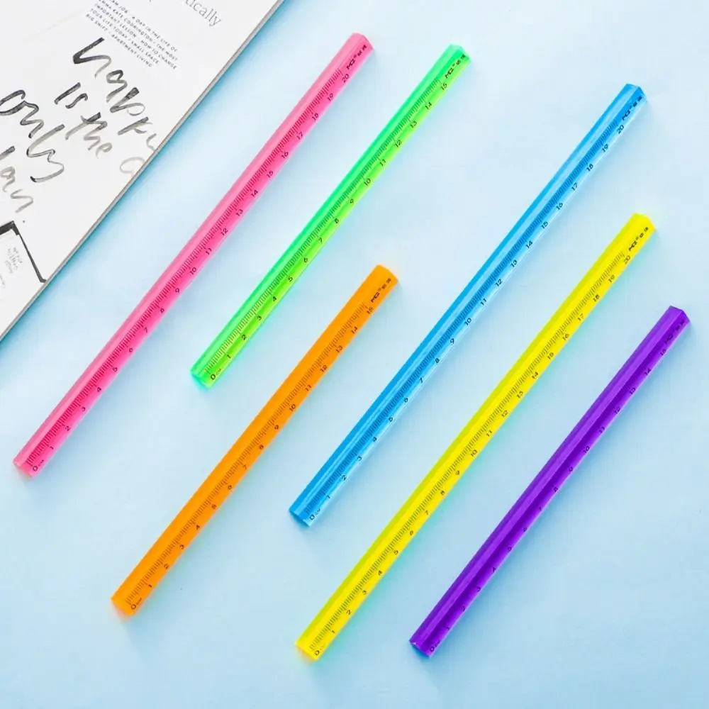 

5PCS School Supplies 15/20CM Creative Stationery Students Gift Triangle Ruler Drawing Ruler Ruler Scale Ruler