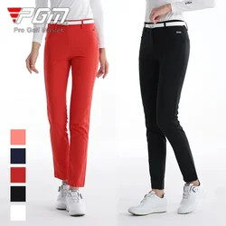 2024PGM Lady Elastic Quick Dry Golf Pants Ladies Slim High Waist Trouser Women Anti-sweat Soft Sweatpant Outdoor Casual Training