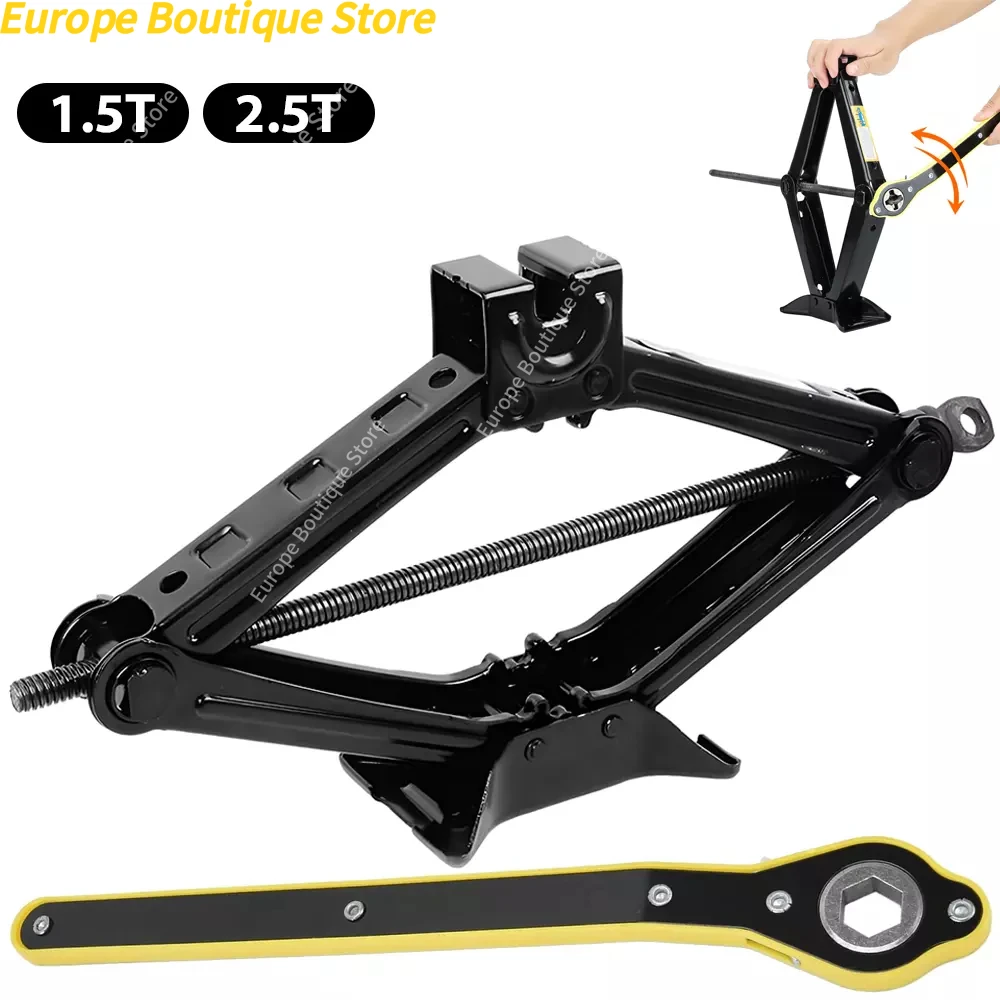 

2.5T 1.5T car jacks 2 in 1 Manual Lift Jack Car Repair Tool Lifting Tool with Labor-saving Ratchet Wrench Foldable Jack for Car