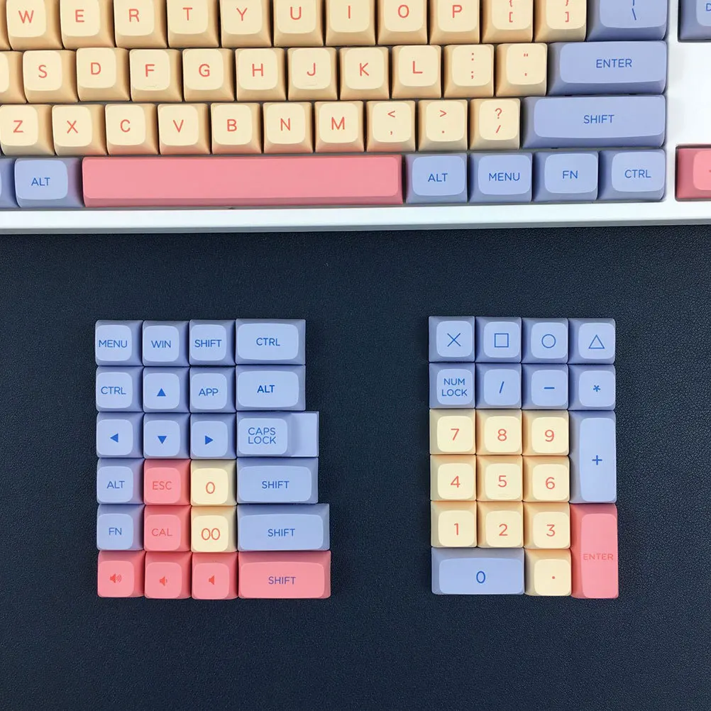 

132Pcs Durable Pbt Marshmallow Keycap Set Universal Mechanical Keyboard Replacement Keycaps for Gaming Keycaps