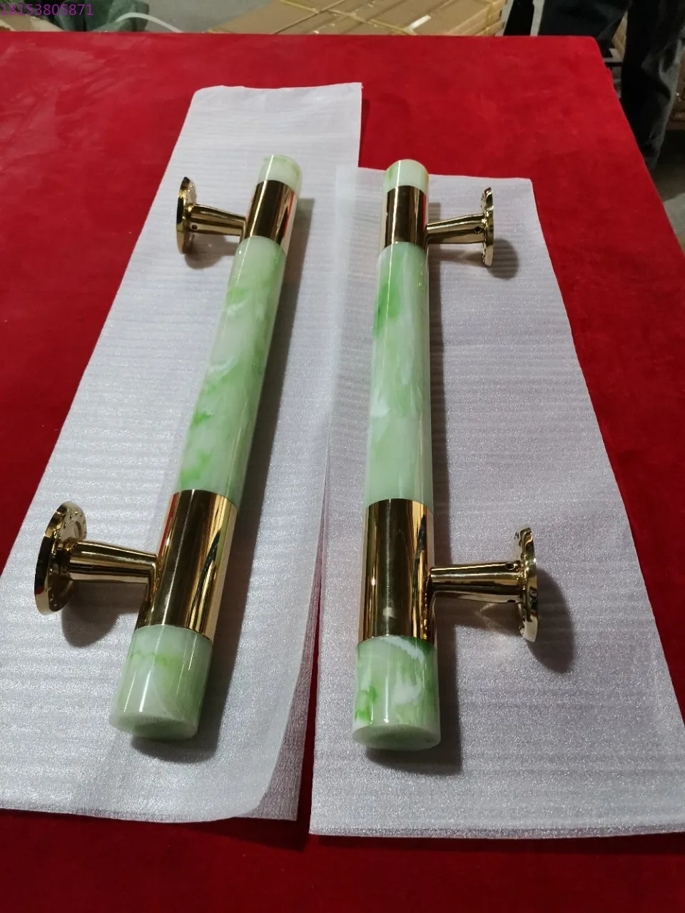 Jade Griff Glastür Griff Türgriff Kupfer Tür Kupfer