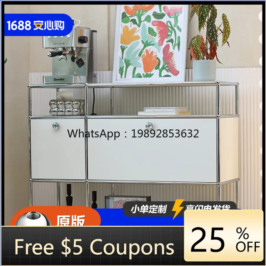 

LYY Vintage USM Module Sideboard Living Room Bedroom Storage Modern Minimalist Chest of Drawers Entryway Cabinet