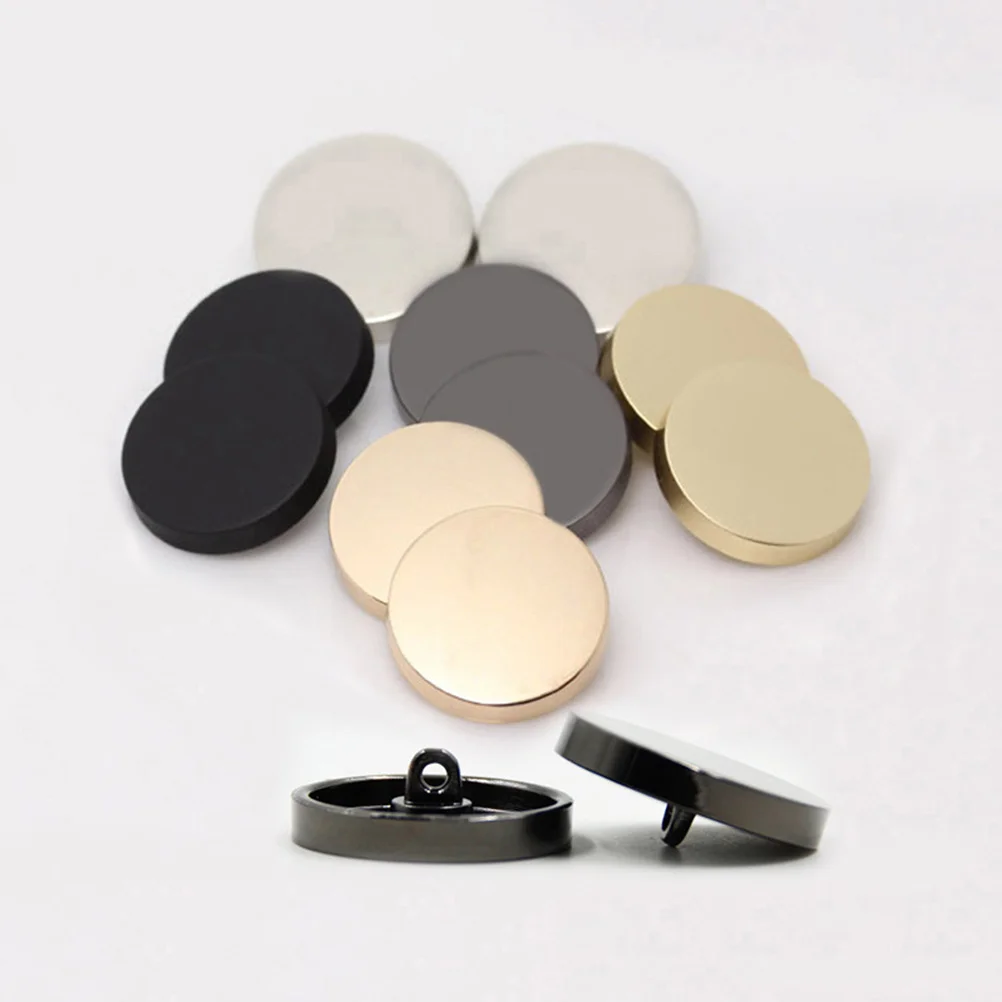 30 قطعة أزرار معدنية سبيكة أزرار زي ديكور أسود 18 مللي متر دائم موضة شيك DIY بها بنفسك الخياطة الحياكة سجل القصاصات صنع #1