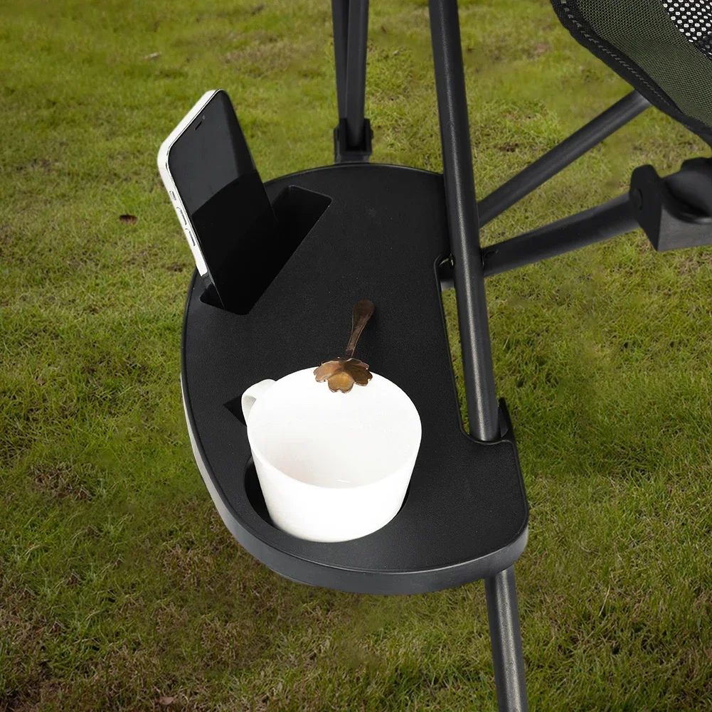 Chair Cup Holder with Mobile Phone Slot Recliner Side Table Multifunction Clip On Chair Table Portable for Camping Picnic