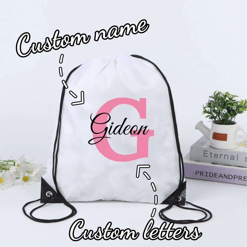 Custom Drawstring Backpack Customizable Name Letters Sports Bag/Gym/Swimming Bag Beach Travel Party Decoration Custom Backpack image 3