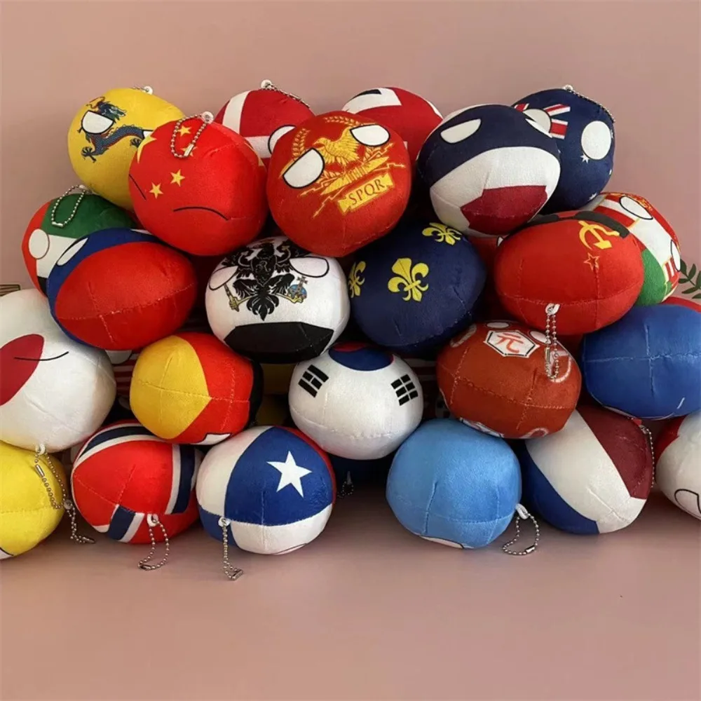 Prezent 10cm piłka krajowa wypchana lalka USA piłka krajowa wisiorek Polandball australijskie pluszowe zabawki dla dzieci