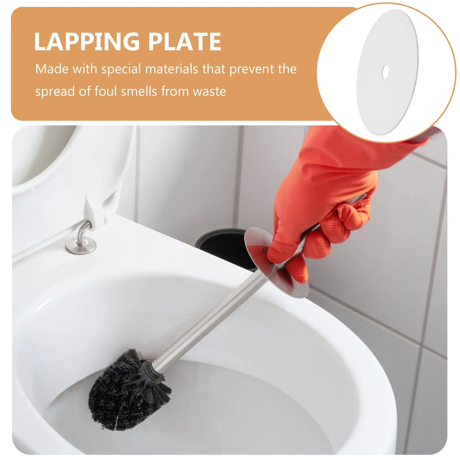 

Toilet Brush Accessories Stainless Steel Anti Odor Plate Blocking Bad Smell Fits Various Brushes Keeping Bathroom Clean