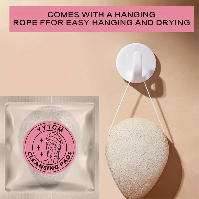 Walnut Seed Konjac Face Sponge, Natural Cleansing Puff for Face, Makeup Removal, and Soft Facial Cleansing Tool