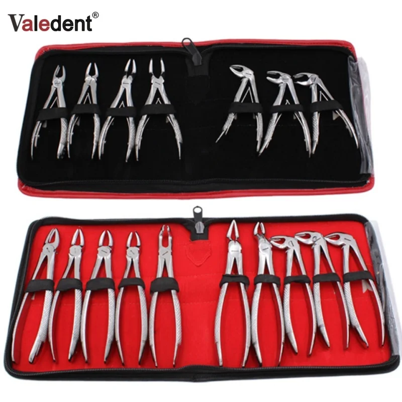 

7Pcs/10Pcs Dental Extracting Plier Forceps Kit Surgical Teeth Extraction Forcep Teeth Root Extracting Pliers Dentistry Tool