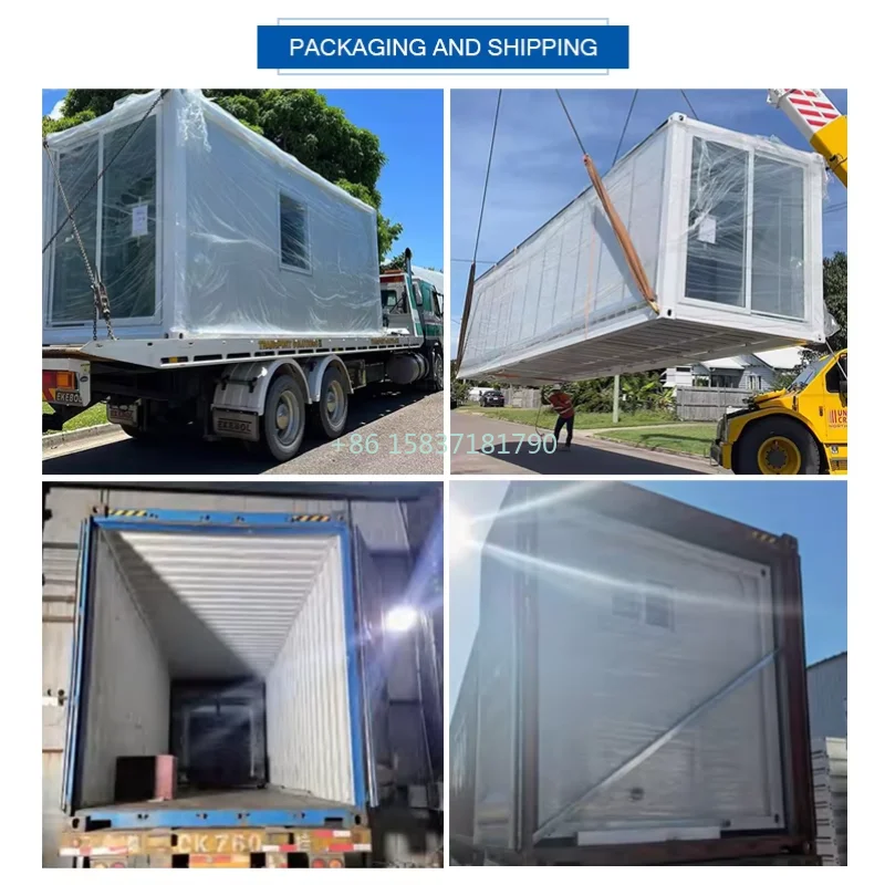 China Supplier Container House Tiny Home Office Cabin Folding Extended Tiny House Mobile Expandable Container House for Poland