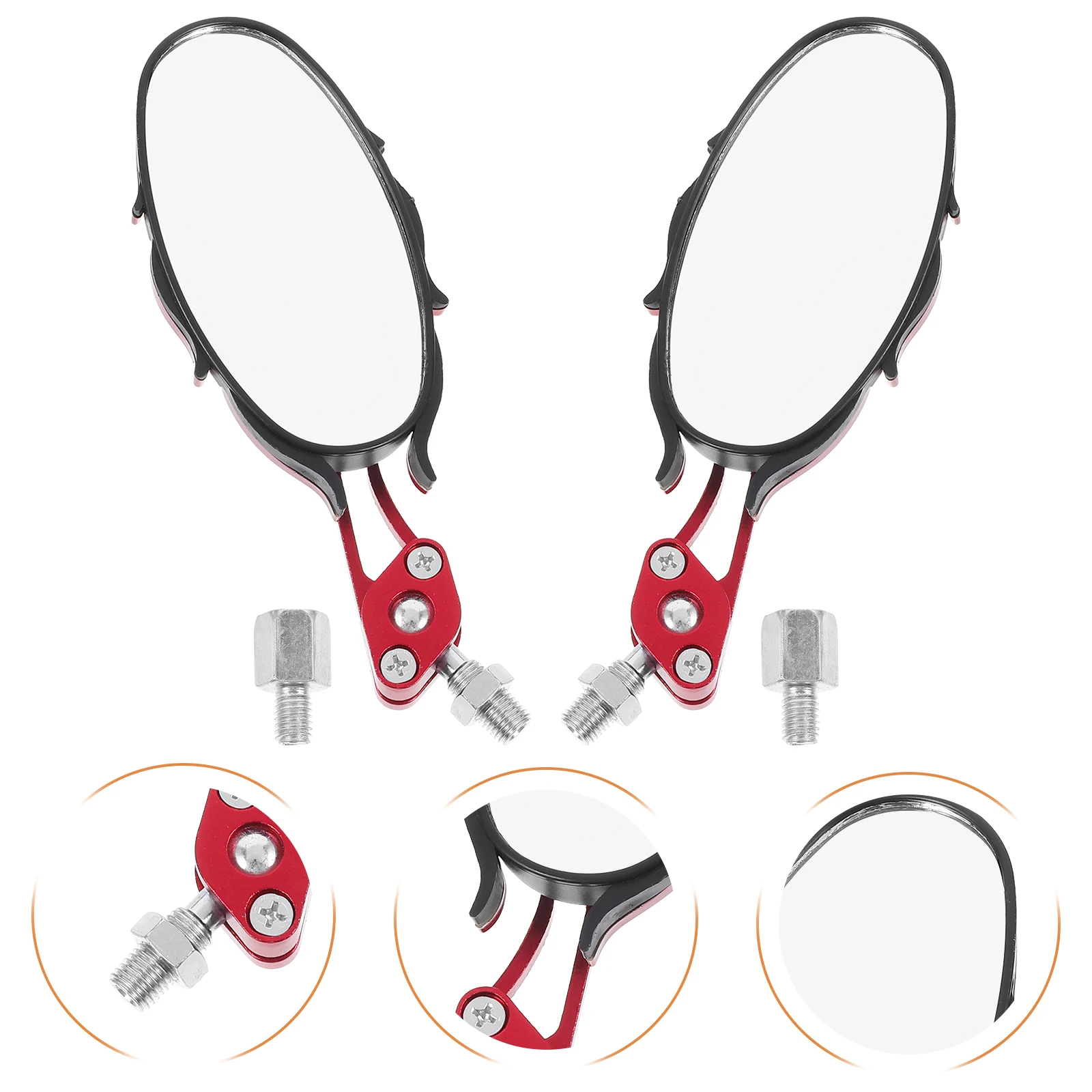

2pcs Universal Motorcycle Rear View Mirrors Wide Angle Side Mirror for Scooter Electric Bike Replacement Handlebar