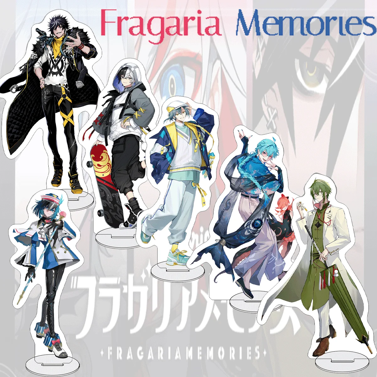 Figura de Acrílico de 15cm do Personagem Chaco de Cartoon Fragaria Memories Black Bouquet, Ornamento de Mesa e Chaveiro