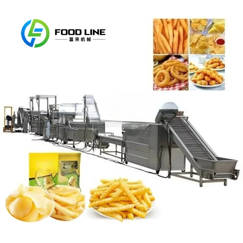 Compact Layout Potato Chip Production Line Matches Slim Frame Continuous Frying Machine For Narrow Factory Workshop Spaces