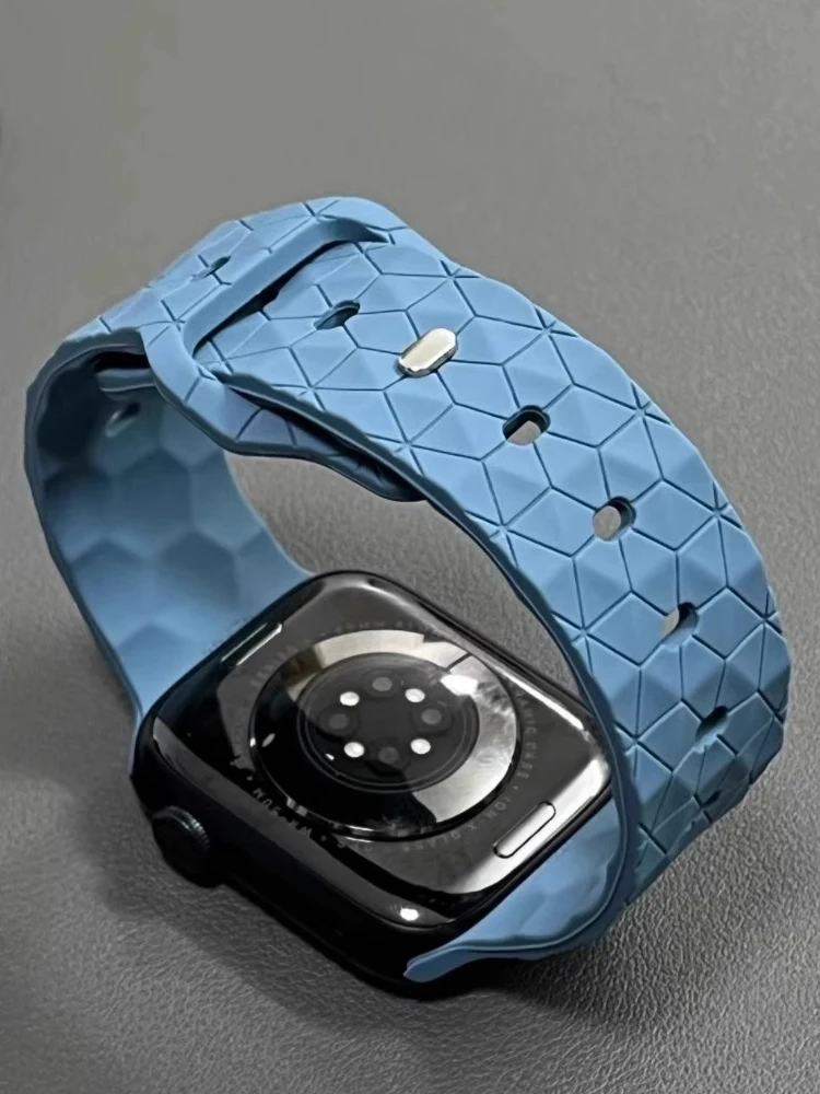 Silicone Strap for Apple Watch Band 46mm 40mm 45mm 41mm 42mm 44mm Football Correa Bracelet iWatch Series 11 SE 10 9 8 7 6 5 4 3