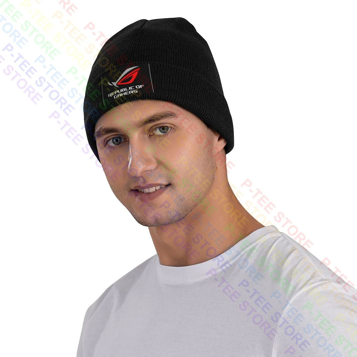 Asus Rog Republic Of Gamers The Choice Of Champions Knitted Beanie Hat Beanies Cap Style Hip Hop