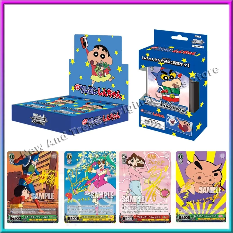 Asli WS Weiss Schwarz Crayon chan-chanfilm 2024 paket suplemen versi teatrikal hadiah mainan koleksi kartu TCG terbatas