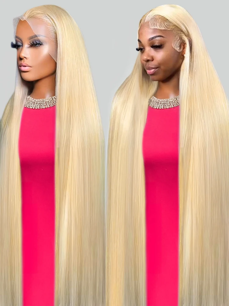

40 Inch 250 Density 613 Blonde Straight 13x6 Hd Lace Front Human Hair Wigs Brazilian 13x4 Lace Frontal Wig Pre Plucke for Women
