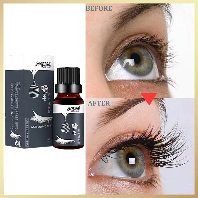 Rapid Eyelash Growth Essence, 7 Days for Natural Eyelash Growth, Makes Eyelashes Longer, Thicker, and More Curl, Suitable for Ey