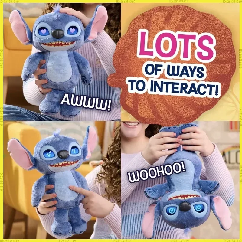 30-35 سنتيمتر ديزني ليلو وستيتش التعريفي Lcd عيون 50 الأصوات تأثير غرزة ألعاب من نسيج مخملي لطيف رقيق مخدة ناعمة الراحة دمية هدية #6