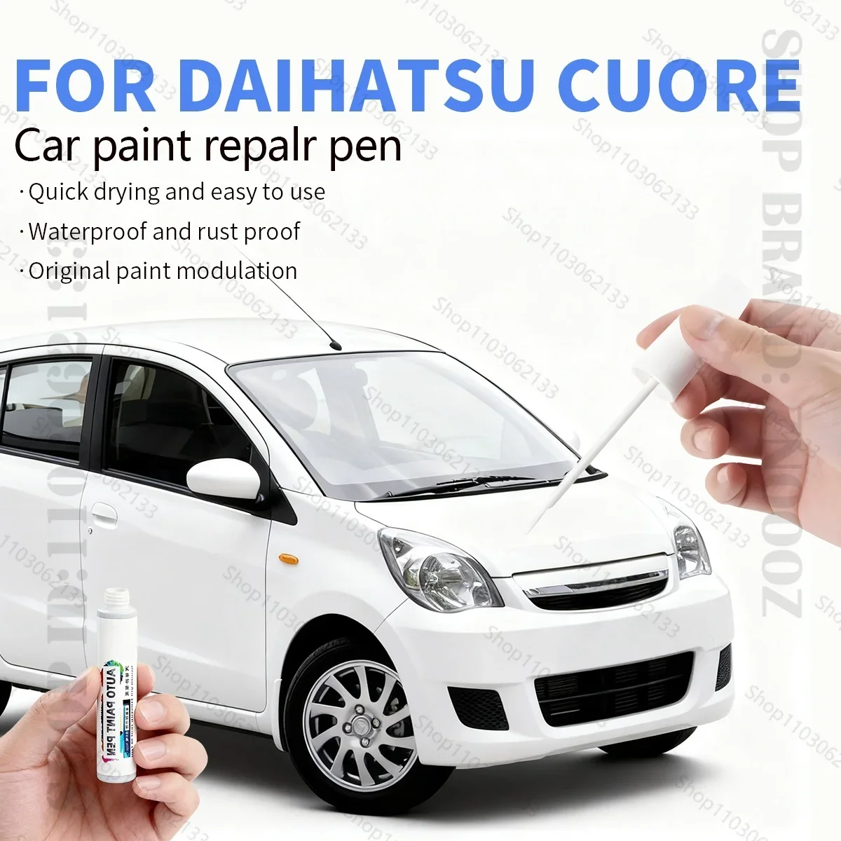 Para Daihatsu Cuore pluma de reparación de pintura de coche removedor de arañazos DIY accesorios de automóvil negro perla blanco azul verde rojo plata