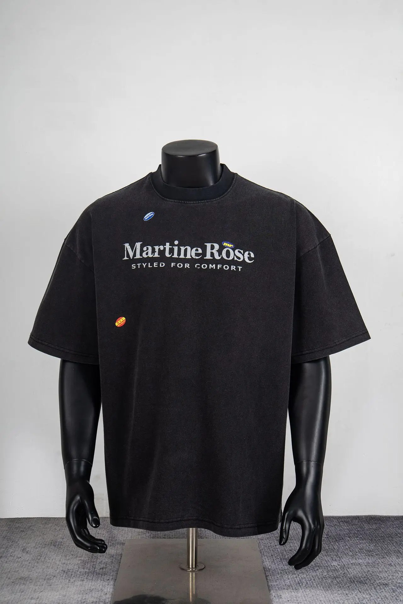 Martine Rose Round-neck washed distressed indie-style loose-fitting versatile trendy Instagram summer 2026 new design