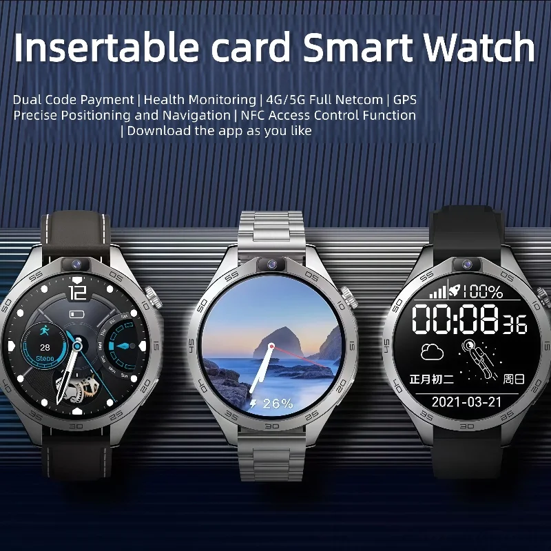 

X11 New Smart Watch GPS 16G/64G ROM Storage HD Dual Camera NFC 4G 5G SIM Card WIFI Wireless Fast Internet Access