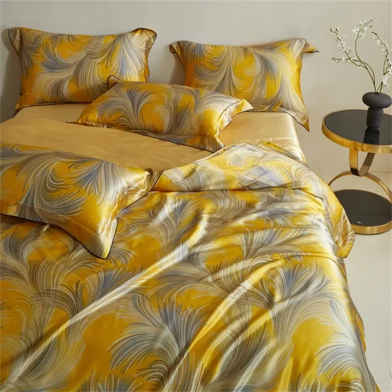 Comfy Soft 25mm 100%Mulberry Silk Duvet Cover set  Cal King Nature Silk Bedding set 1 Duvet Cover 1 Bed Sheet 2 Pillowcases