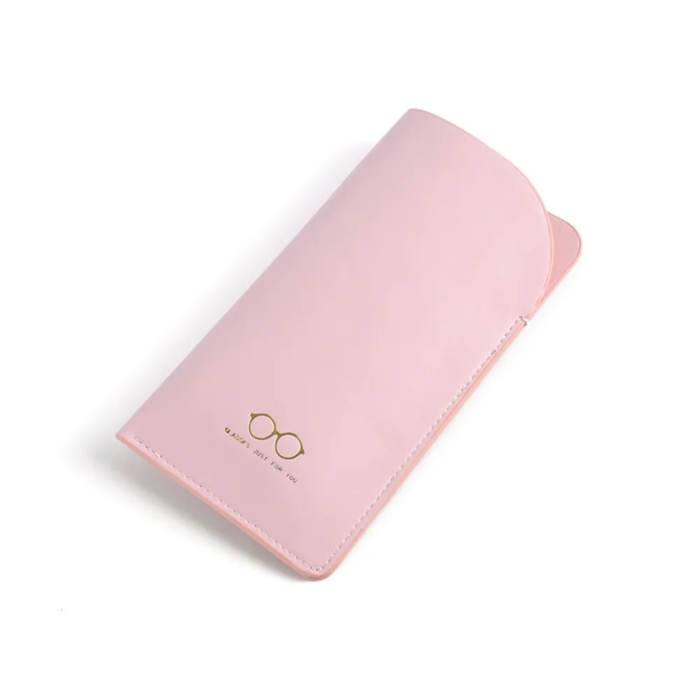 حقيبة تخزين النظارات المحمولة من جلد البولي يوريثان بلون واحد حقيبة تخزين النظارات الشمسية حامي النظارات متعددة الوظائف