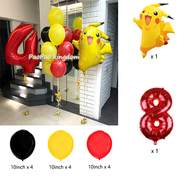 Bestseller Pikachu Ballon-Set Cartoon-Charakter Luftballons für Babyparty Geburtstagsdekoration – Detail 17