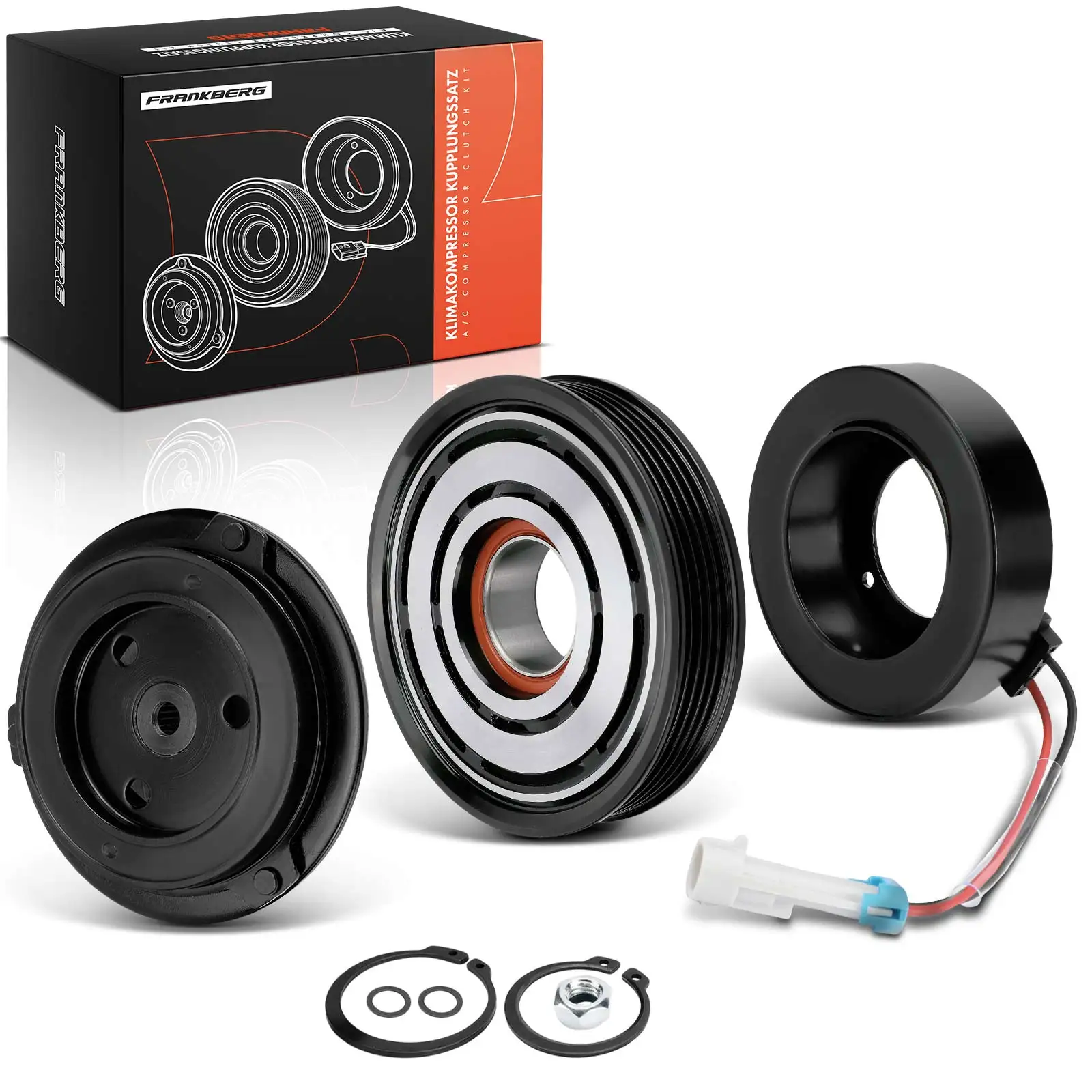 Frankberg 1x Magnetische Koppeling Airconditioningcompressor voor Opel Astra G Vectra Saab 9-3 Cadillac BLS 15830956 97552 19130591 20772560