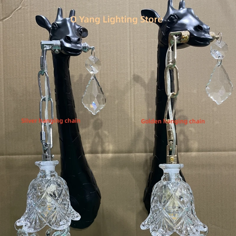 Hot Sales Resin Giraffe Led Wall Lamp For Bedside Lighting Corridor Living Room Decor Light G9 Bulb Golden Lamp Body
