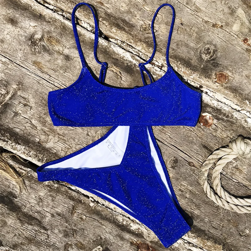 Costumi da bagno da donna 2024 Bikini da donna Costumi da bagno tinta unita Backless Sexy Tankini Costume da bagno primavera calda in due pezzi S-XL