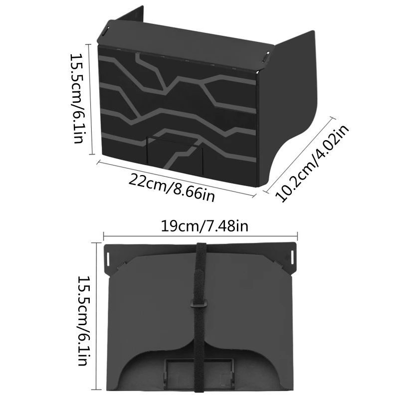 R91A Phone Tablet Sun Shade Compatible with Mavic 3/AIR 2/2S/Mini 2/Mini 3 Pro RC Drones Controller Folding Monitor Cover