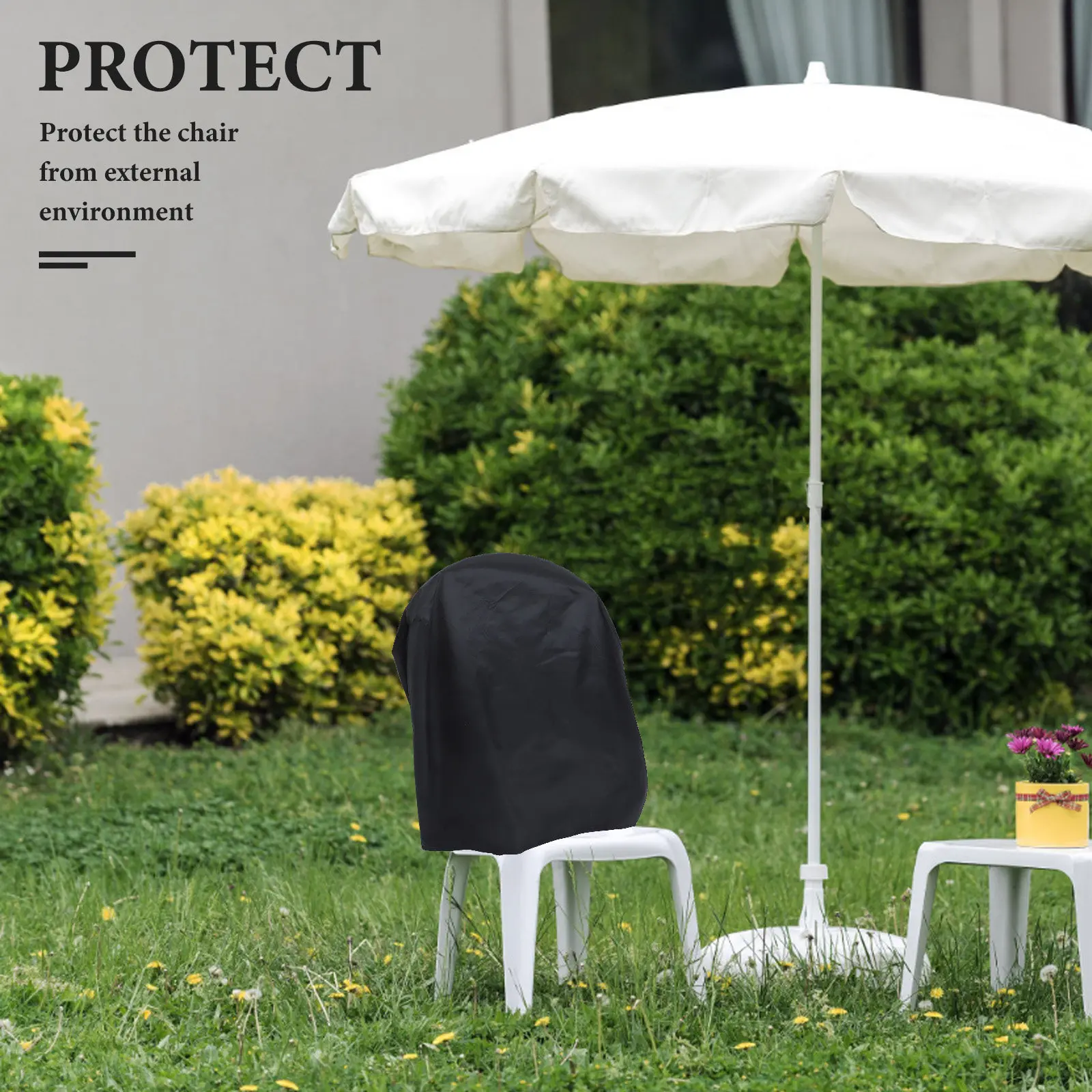 Folding Outdoor Chair Covers Weatherproof Rainproof Dustproof Universal Fit Easy Clean for Patio Garden Lawn Reclining Lounge