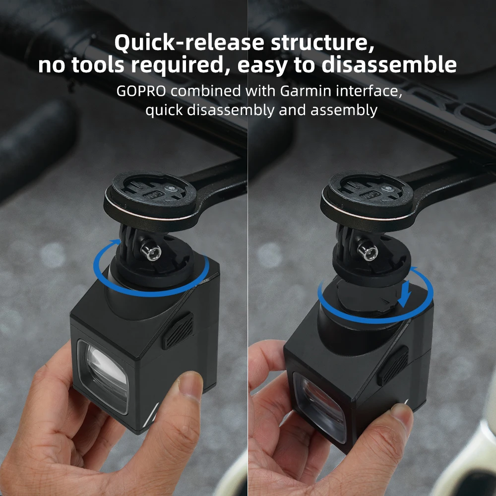 مصباح أمامي للدراجة على الطريق 1600 لومن مع جهاز تحكم عن بعد مقاوم للماء وقابل لإعادة الشحن ملحقات الدراجة الجبلية