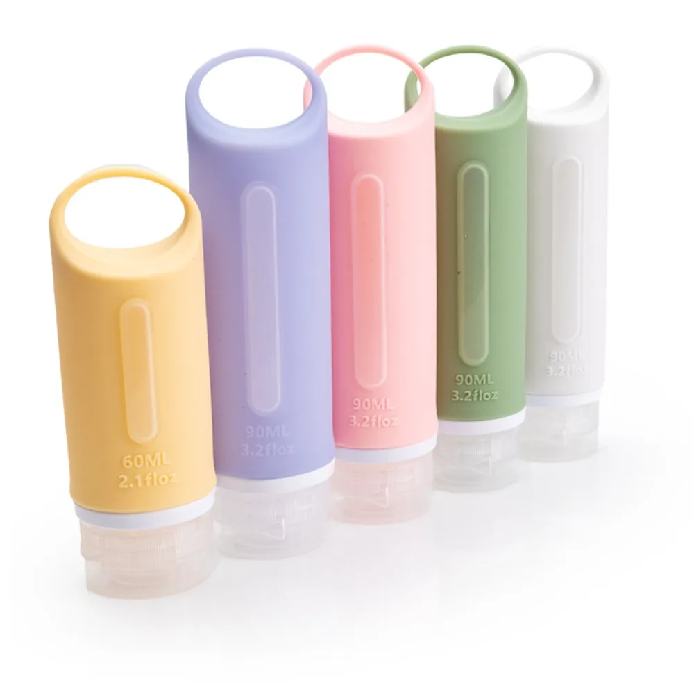 Squeeze Silicone Refillable Bottles with Hole Large Capacity Shampoo Sub-Bottling 60/90ML Shower Gel Lotion Bottle Travel