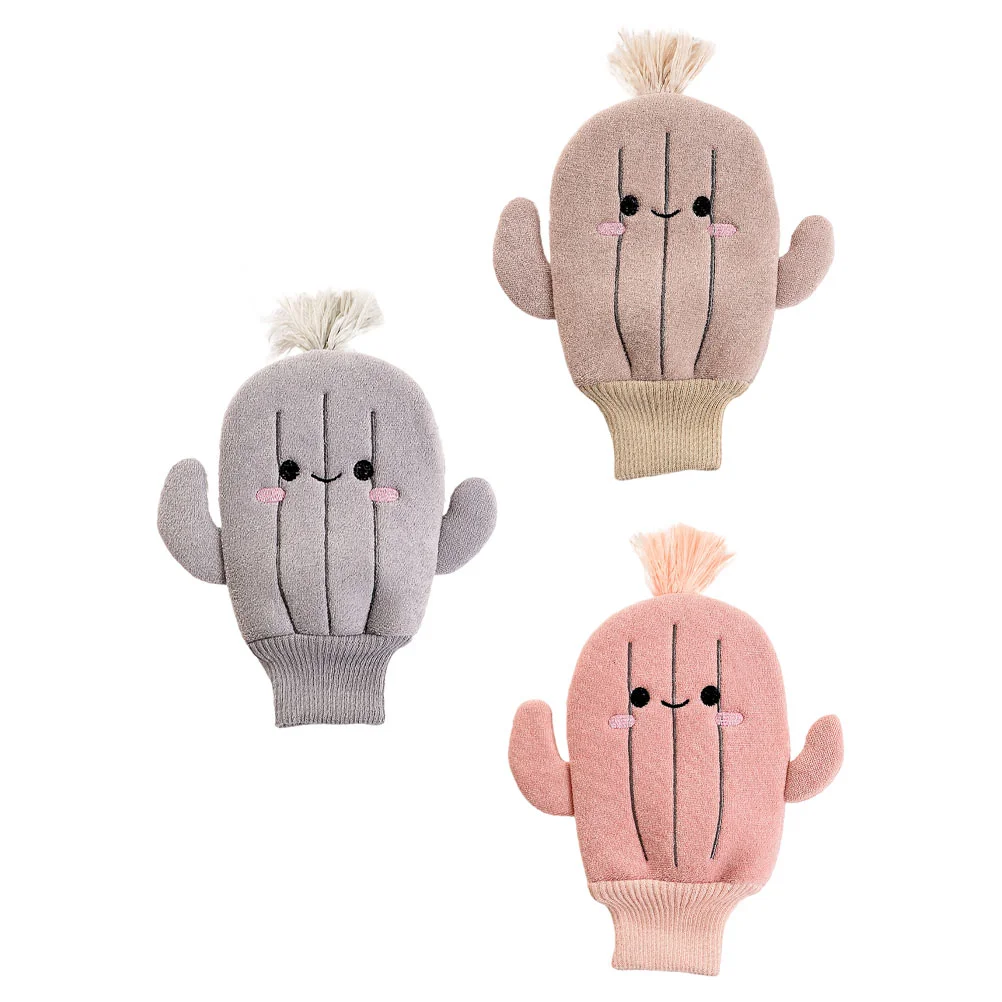 3 Pcs Scrub Gloves Shower Towel Deep Cleaning Brush Infant Mitt Towels Massage Sponge Bathing Baby Scrubber Viscose Body Child