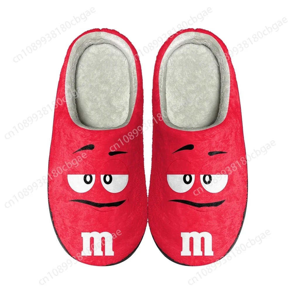 

M Chocolate Graphic Home Cotton Custom Slippers Mens Womens Sandals Plush Rock Band Casual Keep Warm Shoes Thermal Slipper