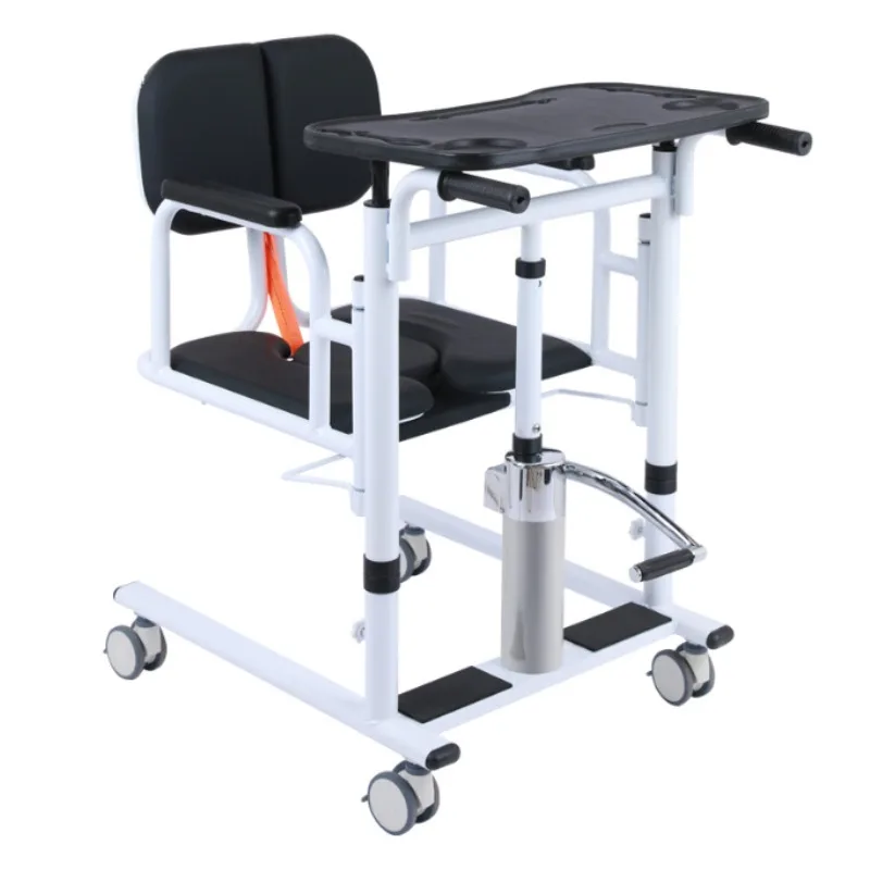 

Steel Wheelchair Seated Transfer Chair Patient Transport Equipment with Hydraulic Lifting CE Certified
