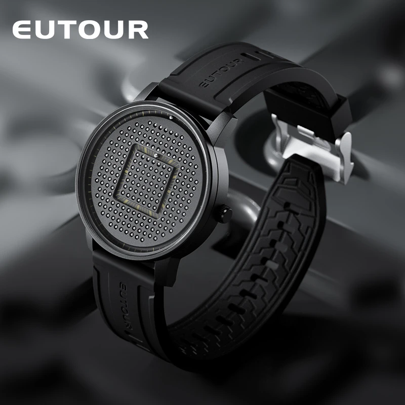 EUTOUR Fashion Men\'s Watch Magnetic Bead Concept Matrix Watch Waterproof Pixel Art Design Quality Quartz Watches for Men