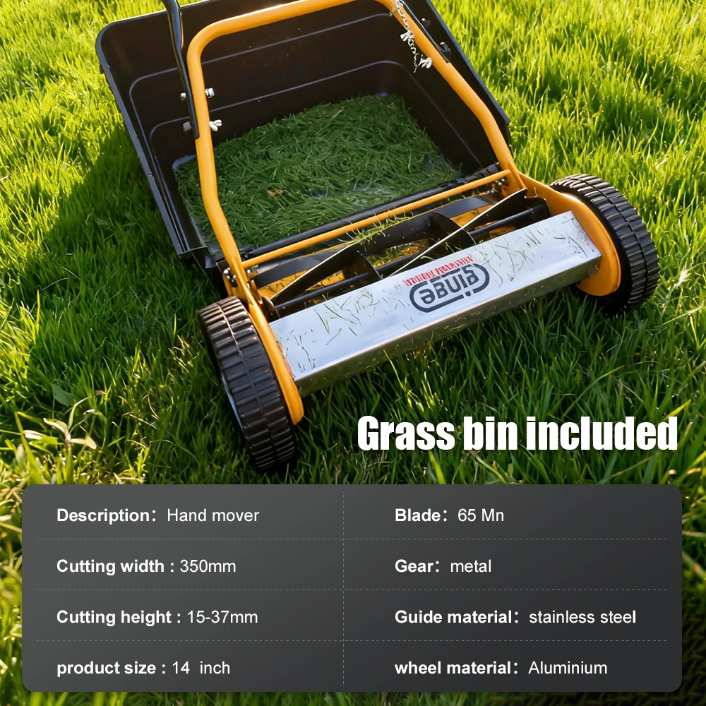 14 Inch Lawn Mower Uned Hand Pushed Weeding hine Manual Lawn Mower Lawn Mowing Trimming Tools For Villa Garden